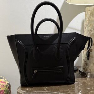 Celine Black Leather Tote